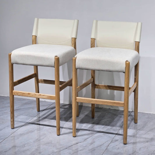 35.83" Modern Minimalist Velvet Bar Stools Set of 2