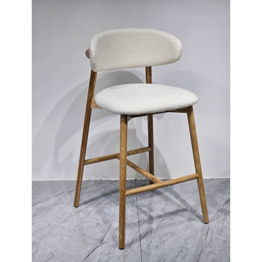 1PC 37.5" Modern Metal Counter Height Barstool