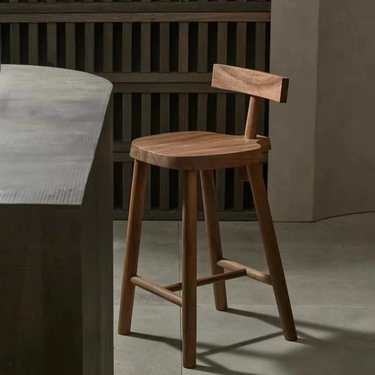 Modern Bar Stool with a Sleek Black Finish and Seat