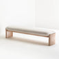 Rustic Wooden Bench with Curved Backrest