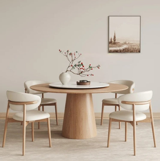 Elegant Dining Set with Detachable Lazy Susan